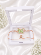Luxury Butterfly Crystal Bracelet for Women & girl | Adjustable Rose Gold Plated Bracelet | Elegant Party Wear Jewelry
