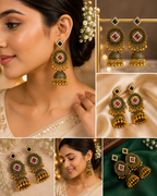 Antique Gold Jhumkas
