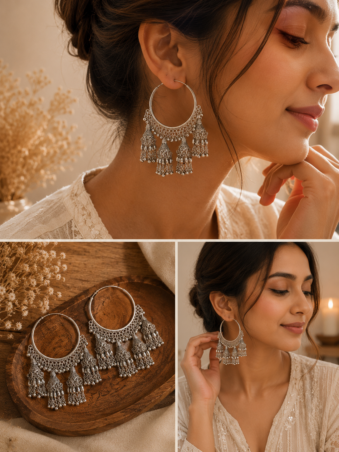 Silver Tassel Earrings