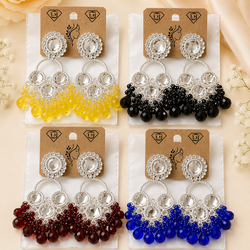 Multicolor Chandbali Set