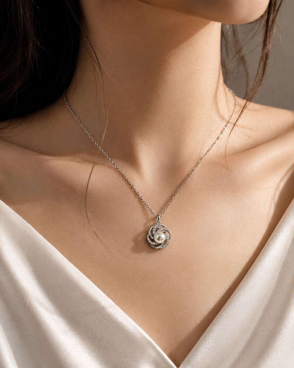 Elegant Pearl Pendant Chain