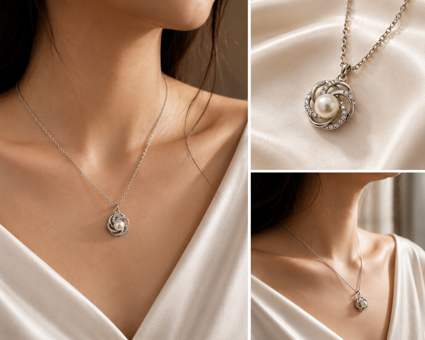 Elegant Pearl Pendant Chain