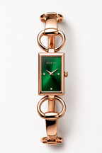 Luxury Rose Gold Green Dial Bracelet Watch for Women