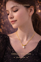 Golden Pearl Pendant Necklace – Timeless Elegance